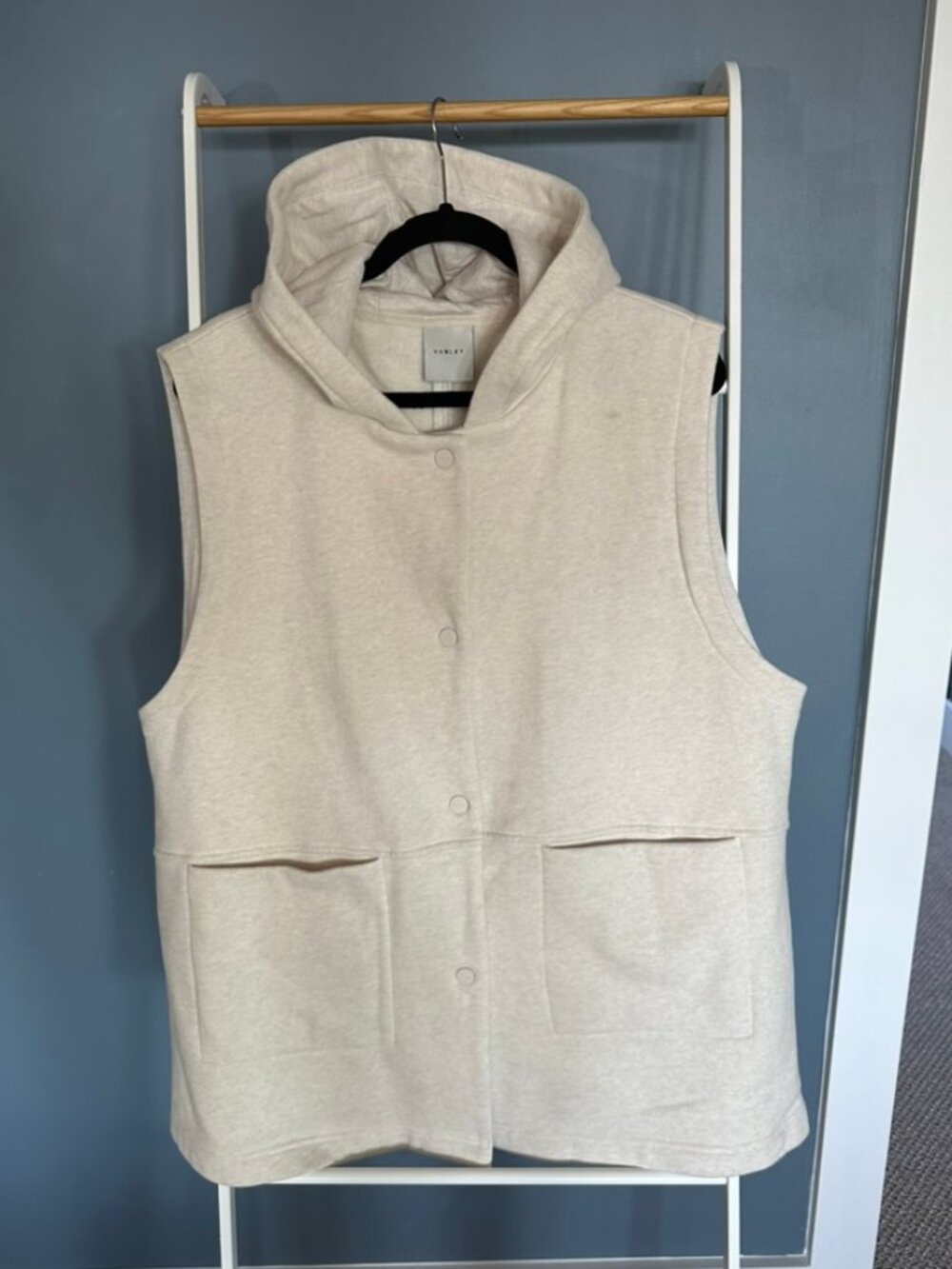 Varley Alita Sleeveless Hoodie Birch Marl XL